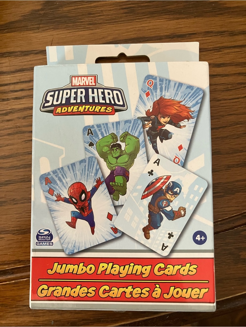 Marvel Super Hero Adventures Jumbo Playing Cards - Light Blue